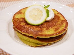 フワフワ抹茶パンケーキ レモンのソース レシピ ひろしま満点ママ Tssテレビ新広島