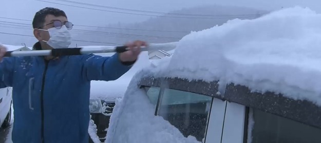 雪 広島県北部の豪雪地帯で「今年一番の雪」 庄原市高野町では8センチの