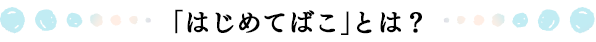 「はじめてばこ」とは？