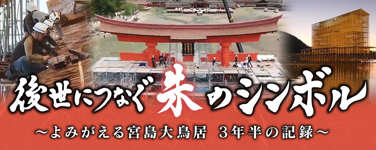 後世につなぐ 朱のシンボル ～よみがえる宮島大鳥居 ３年半の記録～